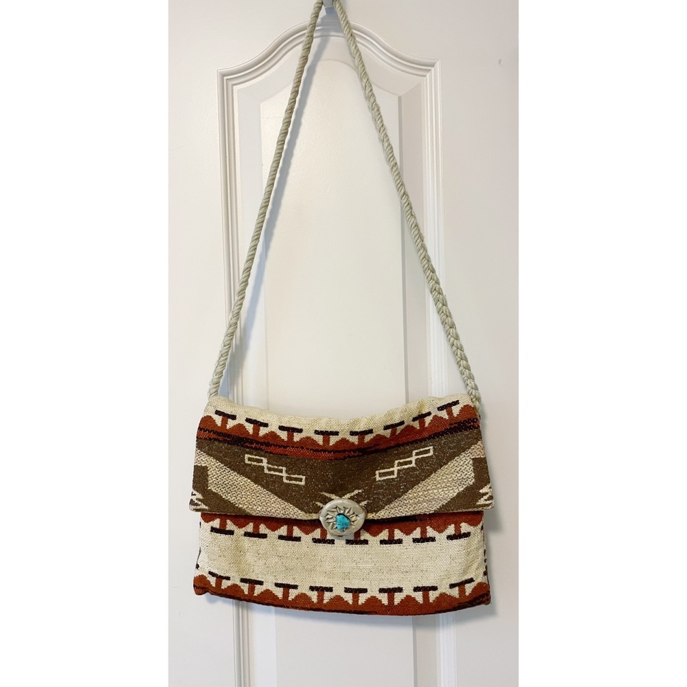 Clutch Handbag, Patterned Fabric